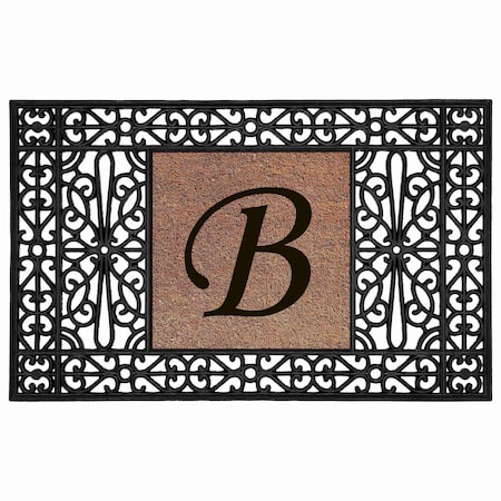 Monogram Door Mat, Coir, Black, Natural, 30 in W x 48 in L